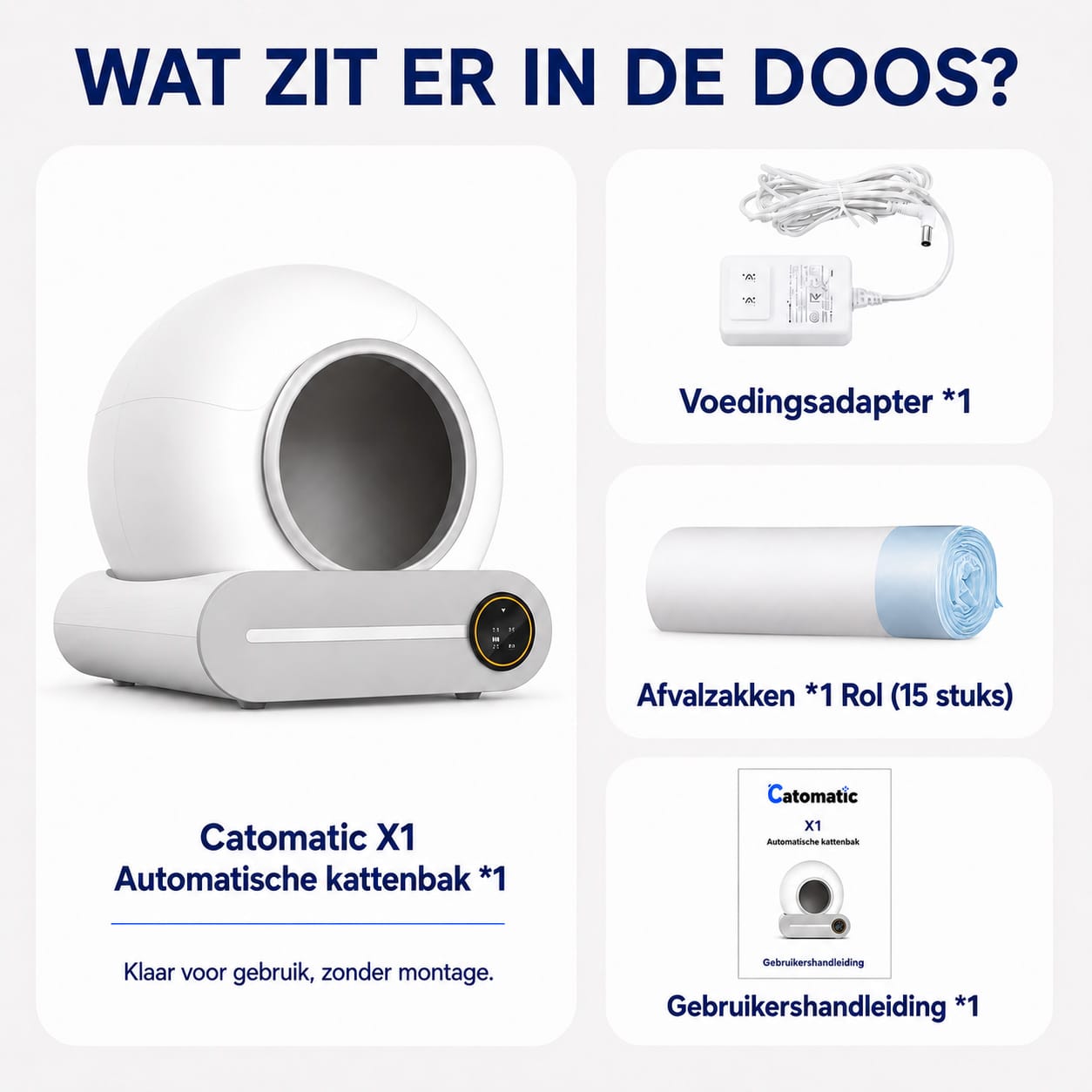Catomatic X1 inhoud verpakking